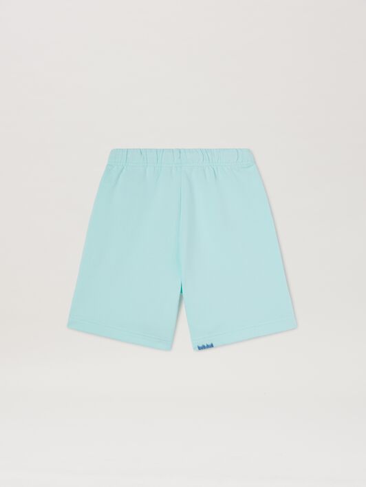 Sweat-Shorts mit mehrfarbiger Stickerei PALM ANGELS Sweat-Shorts mit mehrfarbiger Stickerei SKY BLUE GREEN PBCI006S25FLE001