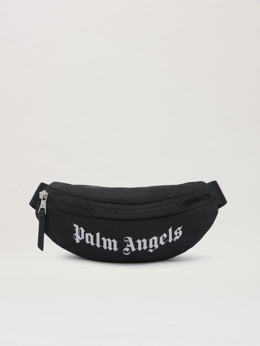 PALM ANGELS  Overlogo Fannypack BLACK/WHITE PBNO006S25FAB001
