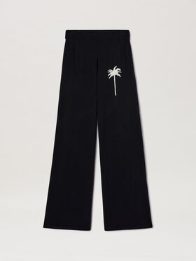 PALM ANGELS  Palm Inlay Track knit pants NAVY BLUE - OFF WHITE PWHG034S25KNI001
