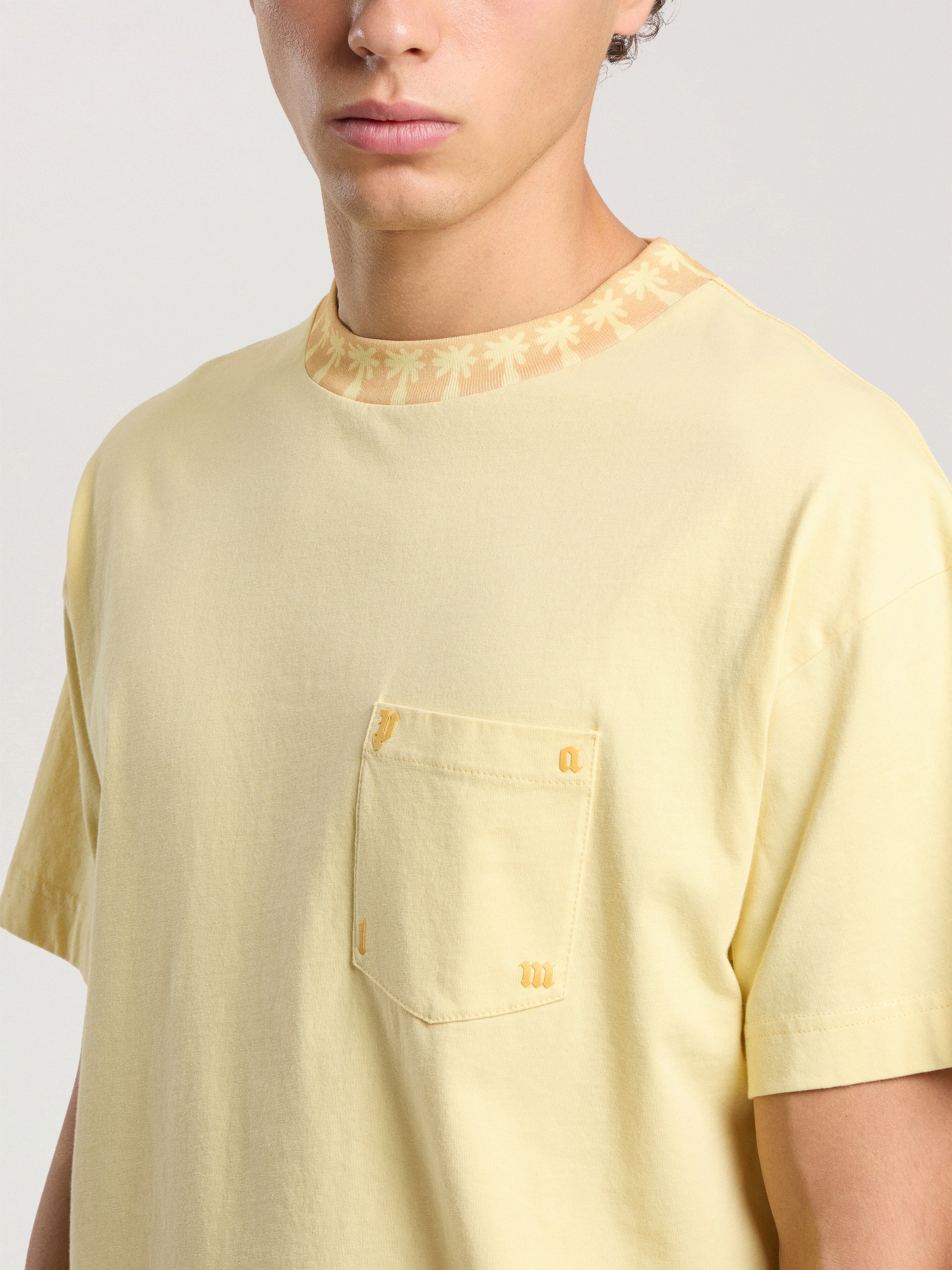Palm Ribbed Regular T-Shirt PALM ANGELS Palm Ribbed Regular T-Shirt LIGHT YELLOW - OCHER YELLOW PAMAA08F26JR01