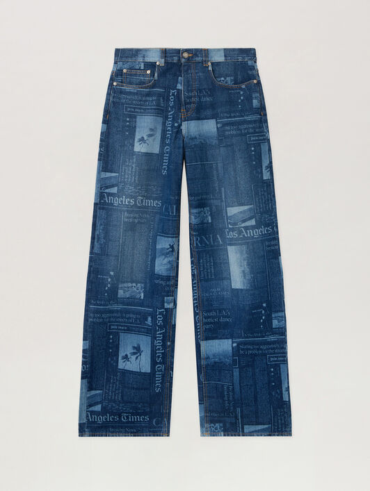 PaxLaTimes Denim Pants PALM ANGELS PaxLaTimes Denim Pants MEDIUM BLUE - DUSTY BLUE PMYA049F25DEN002