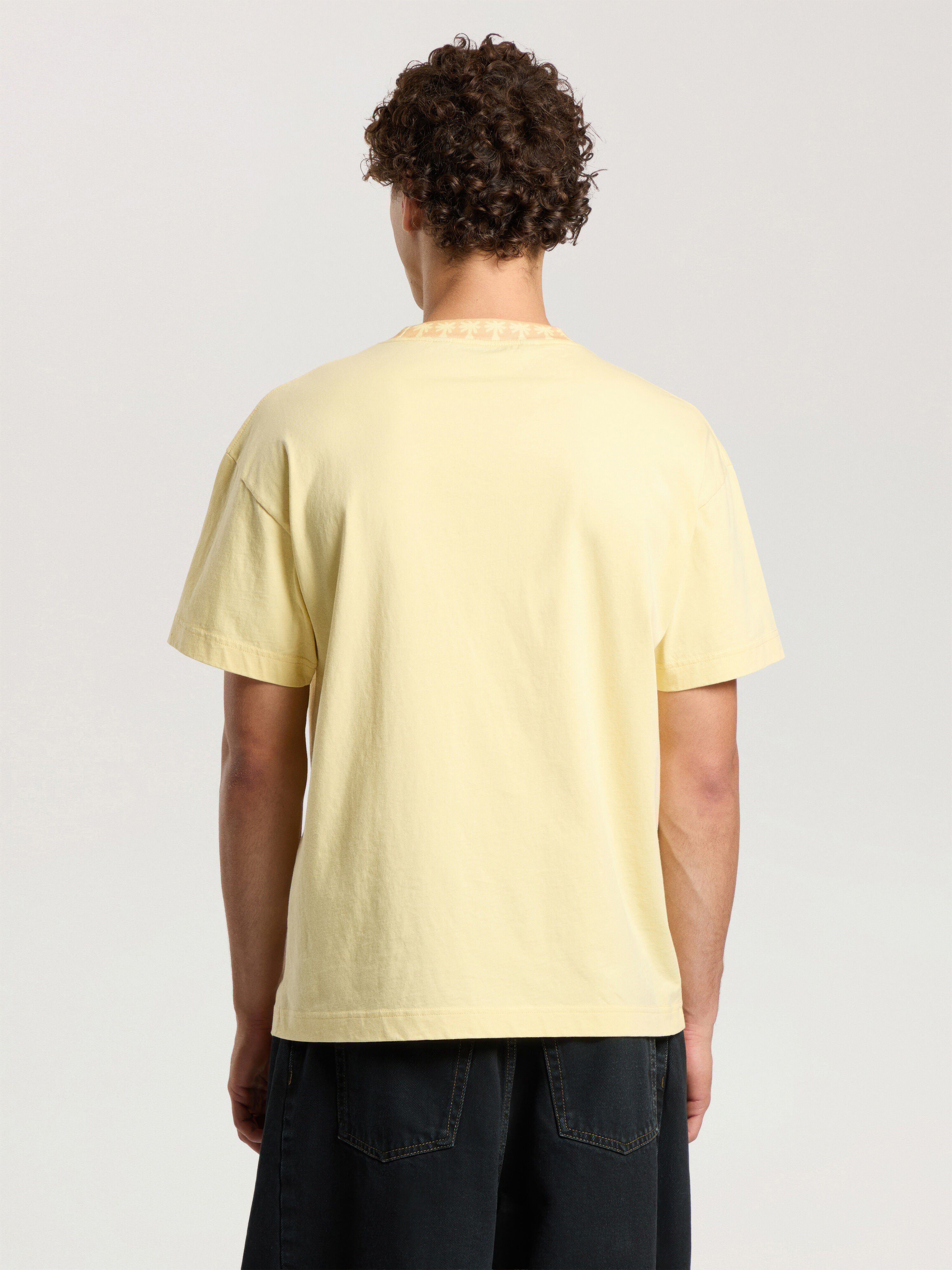 Palm Ribbed Regular T-Shirt PALM ANGELS Palm Ribbed Regular T-Shirt LIGHT YELLOW - OCHER YELLOW PAMAA08F26JR01