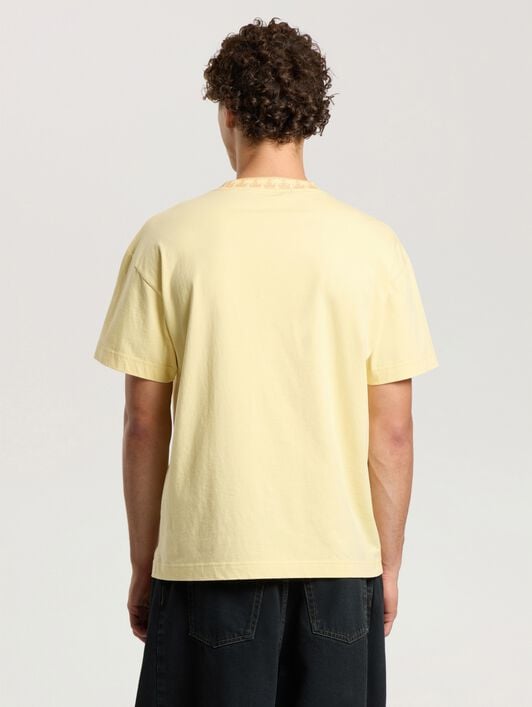 Palm Ribbed Regular T-Shirt PALM ANGELS Palm Ribbed Regular T-Shirt LIGHT YELLOW - OCHER YELLOW PAMAA08F26JR01