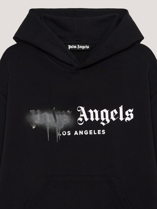 Spray City Los Angeles Hoodie PALM ANGELS Spray City Los Angeles Hoodie Black/Black PMBB17DT26FLE001