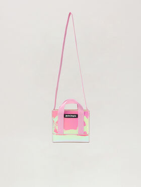 PALM ANGELS Palm Angels Shiny Mini Tote PEARL ROSE BLACK PGNA003F25FAB001