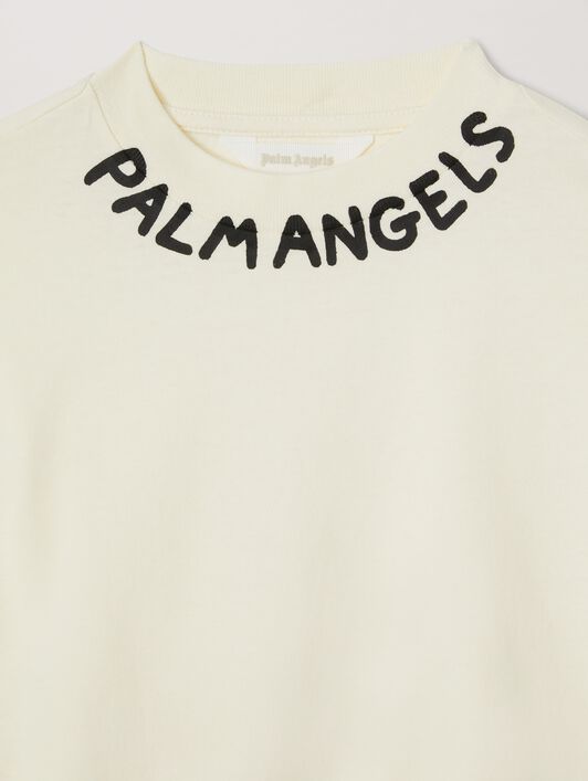 PALM ANGELS  T-Shirt mit Logo BUTTER BLACK PGAA002S25JER003