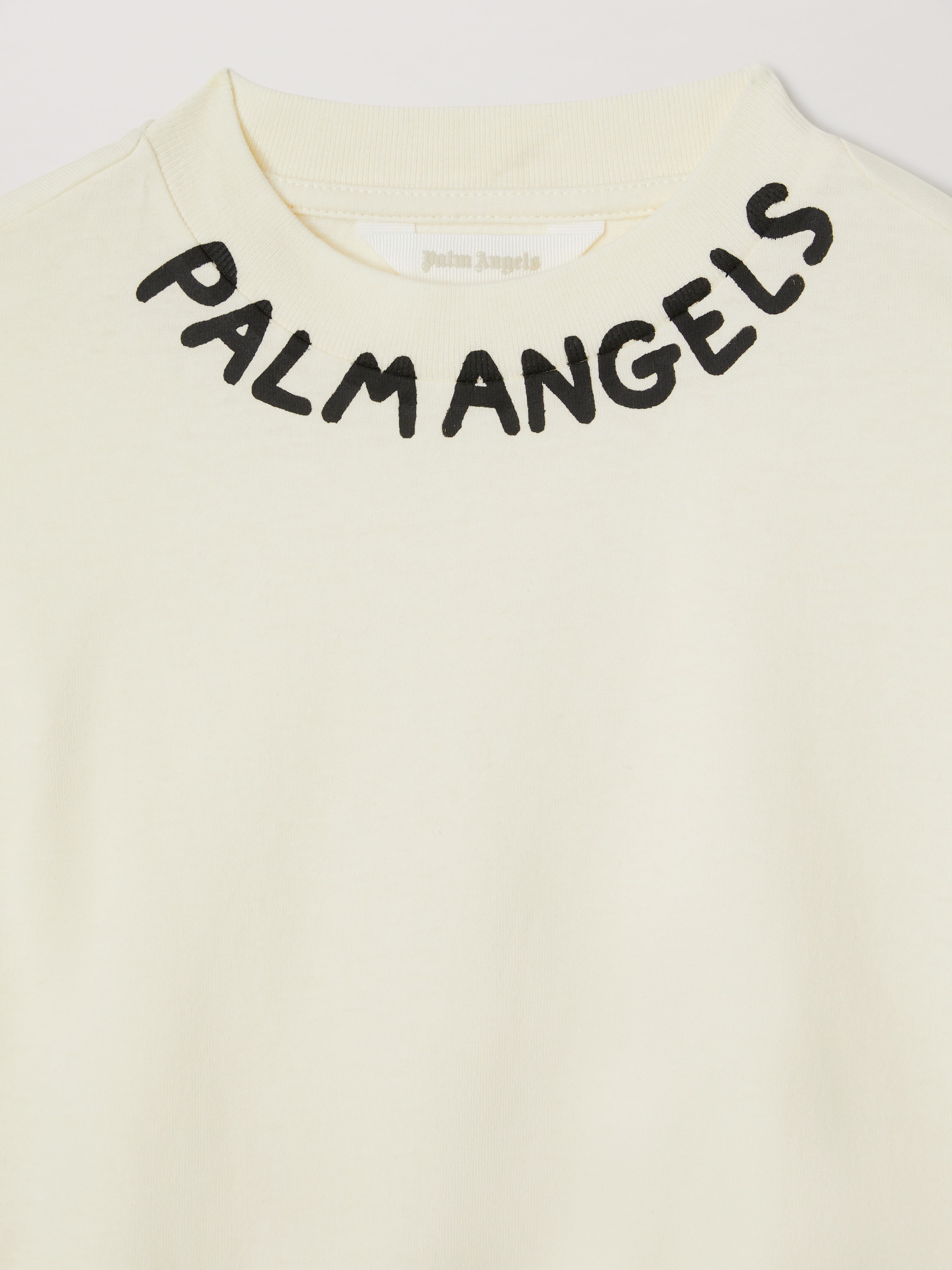 PALM ANGELS  T-Shirt mit Logo BUTTER BLACK PGAA002S25JER003