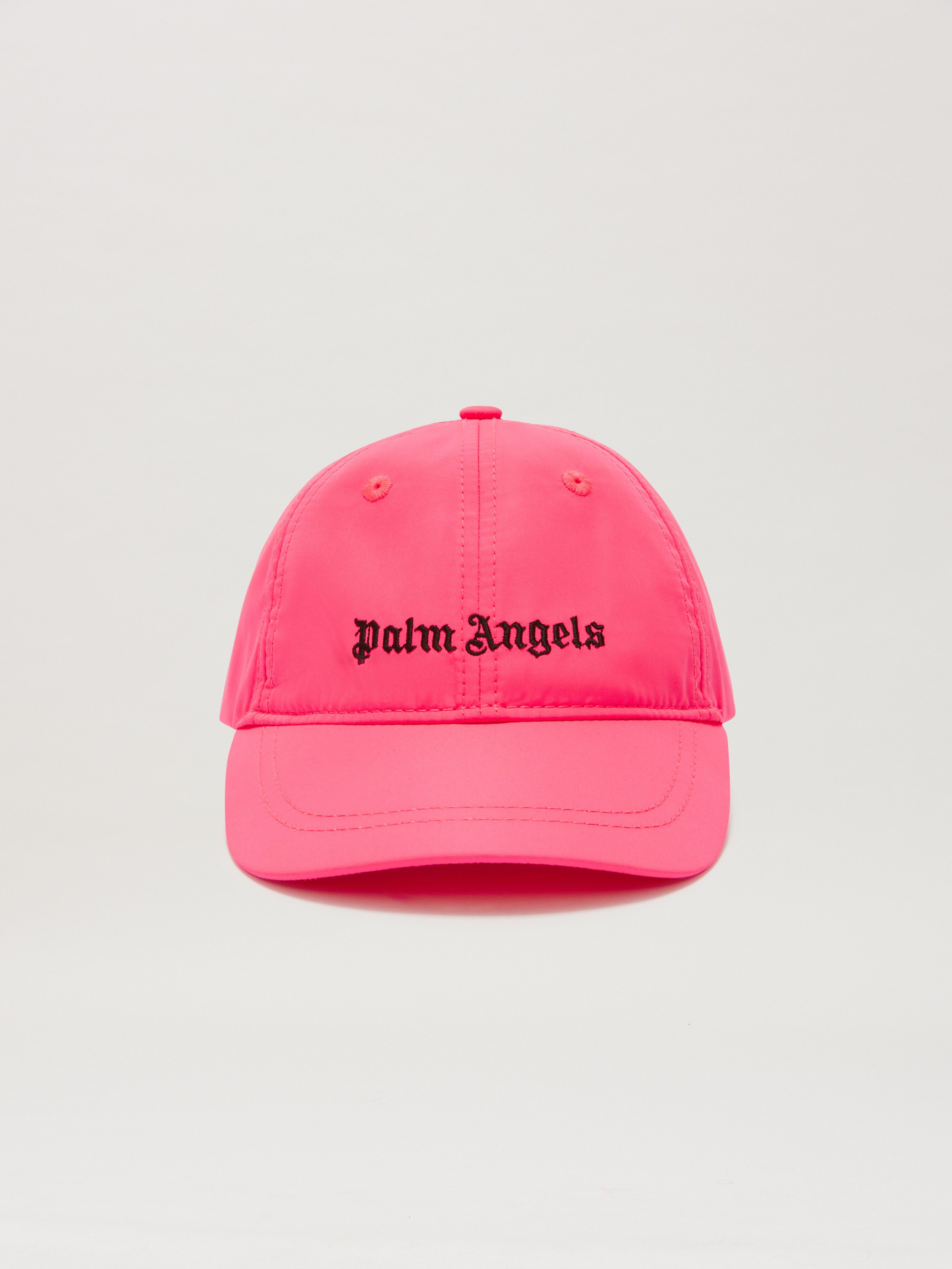 PALM ANGELS  Baseball cap with embroidered Logo FUCHSIA FLUO BLACK PGLB001S25FAB001