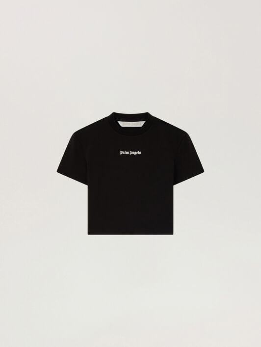 Classic Logo Baby T-Shirt PALM ANGELS Classic Logo Baby T-Shirt BLACK - OFF WHITE PAWAA02F26JR01