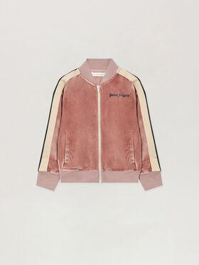 PALM ANGELS Pa Chenille Track Jkt ANTIQUE ROSE BLACK PGBD002F25FLE002