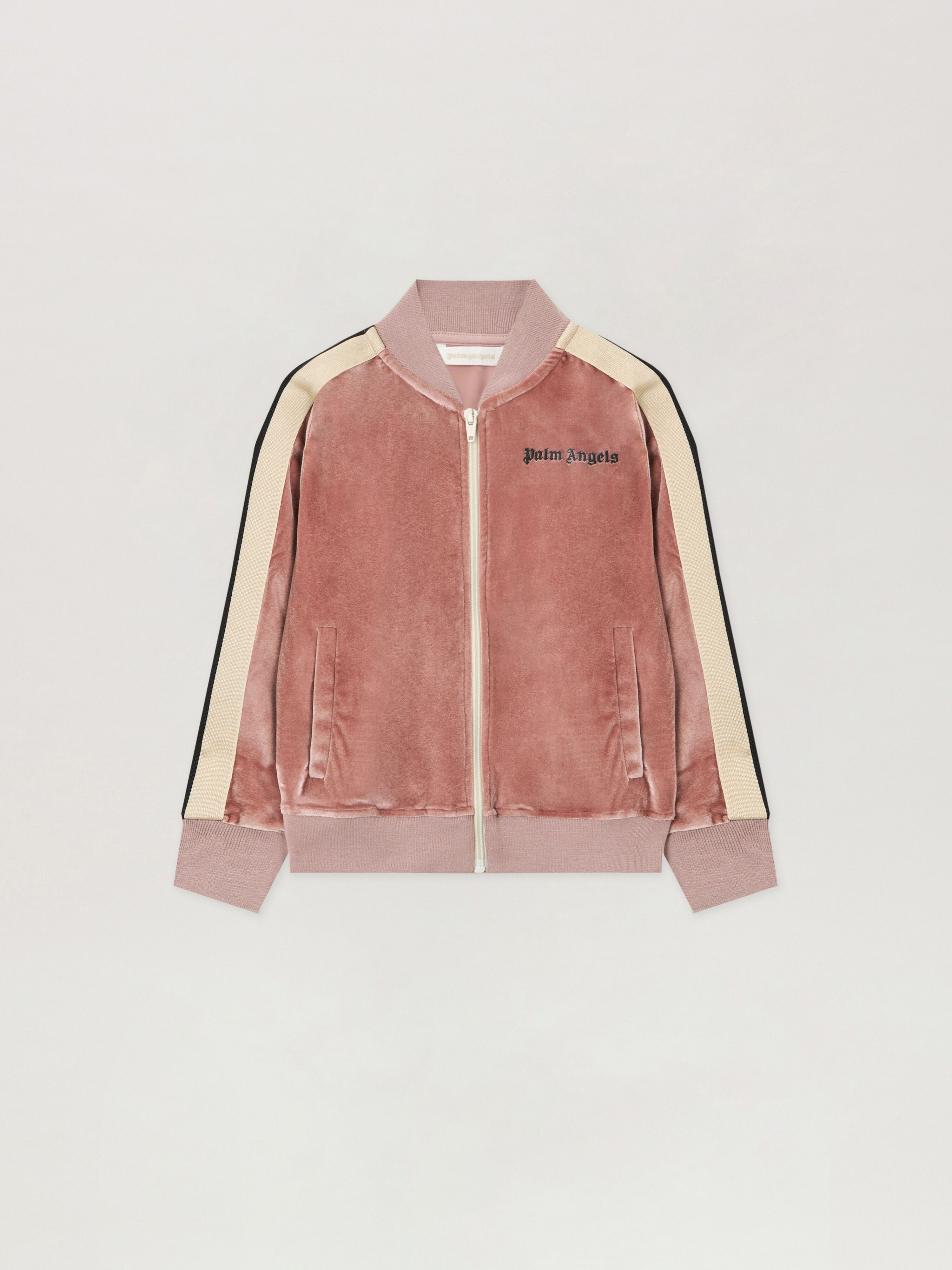 PALM ANGELS Pa Chenille Track Jkt ANTIQUE ROSE BLACK PGBD002F25FLE002