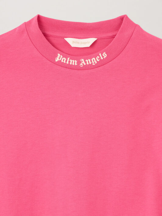 PALM ANGELS Overlogo Over T-Shirt FUCSIA/FUCHSIA PGAA001S26JER001