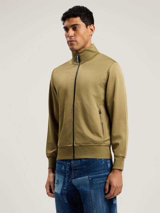 Curved Logo Track Jacket PALM ANGELS Curved Logo Track Jacket ARMY GREEN - OFF WHITE PMBD089F25FAB002
