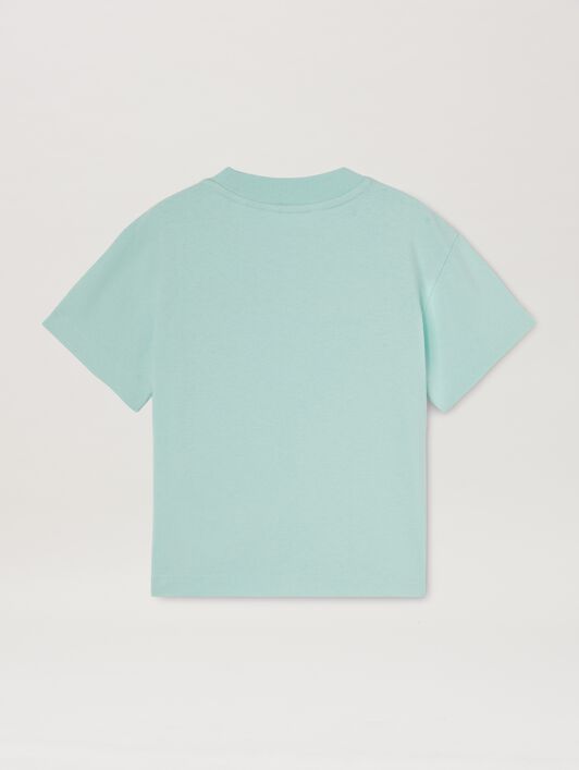 PALM ANGELS  The Palm T-Shirt MINT CHERRY PGAA002S25JER001