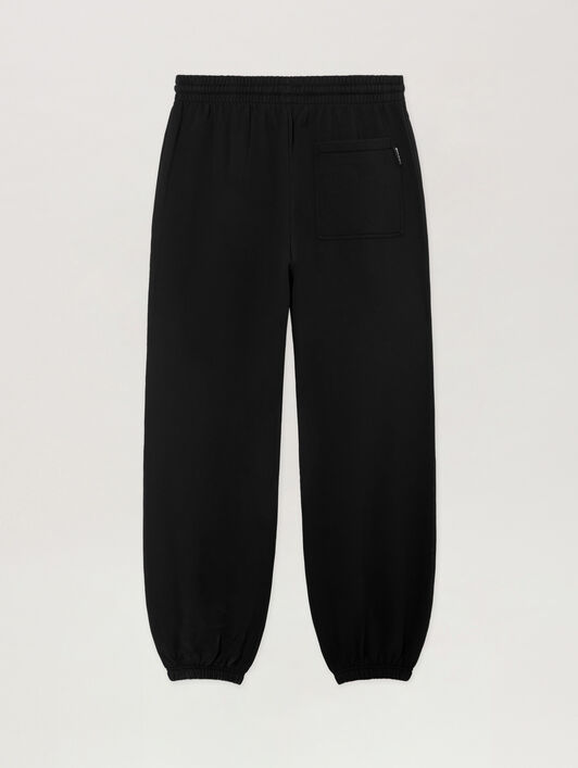 PALM ANGELS Pantaloni Della Tuta Waist Logo BLACK - OFF WHITE PAMCH01F26FL02