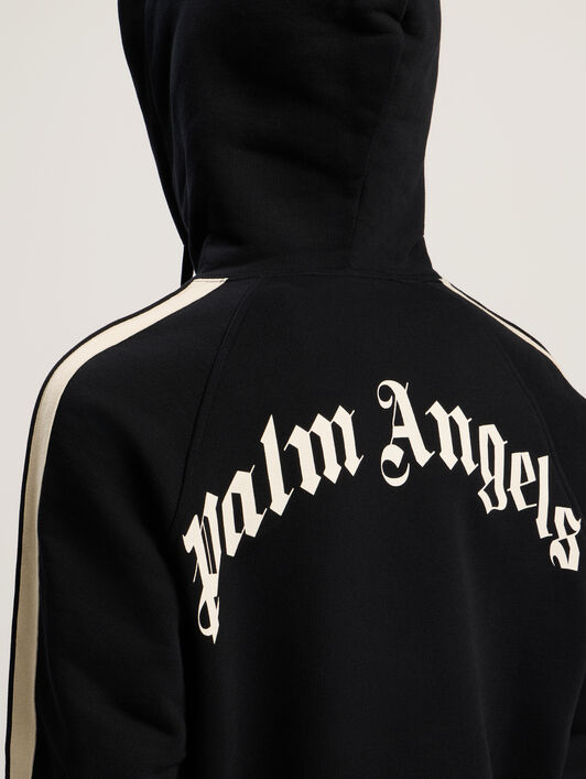 Curved Logo Track Hoodie PALM ANGELS Curved Logo Track Hoodie BLACK - OFF WHITE PMBB17HF25FLE001