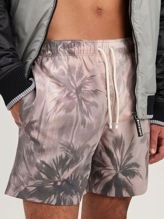 SUNSET PALMS SWIMSHORTS PALM ANGELS SUNSET PALMS SWIMSHORTS BEIGE - BLACK PMFD012S25FAB002
