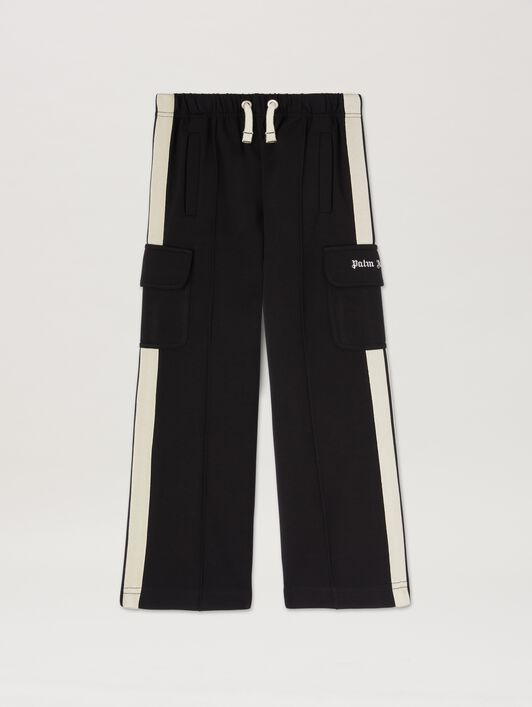 PALM ANGELS  Cargo Track Pants NERO OFF WHITE PBCJ008S25FLE001