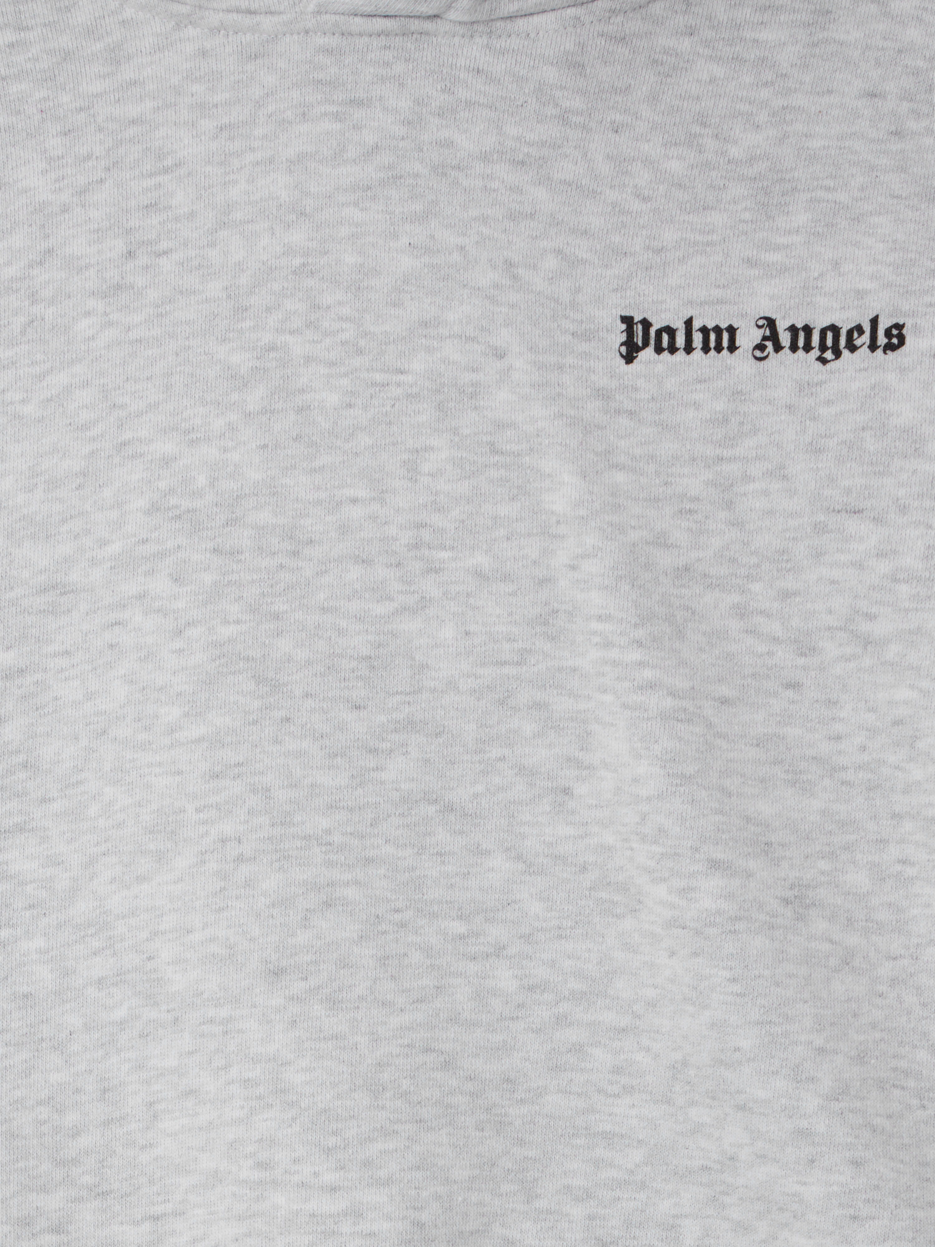 PALM ANGELS Pa Minitrack Regular Hoodie GREY MELANGE - BLACK PBBB012F25FLE008