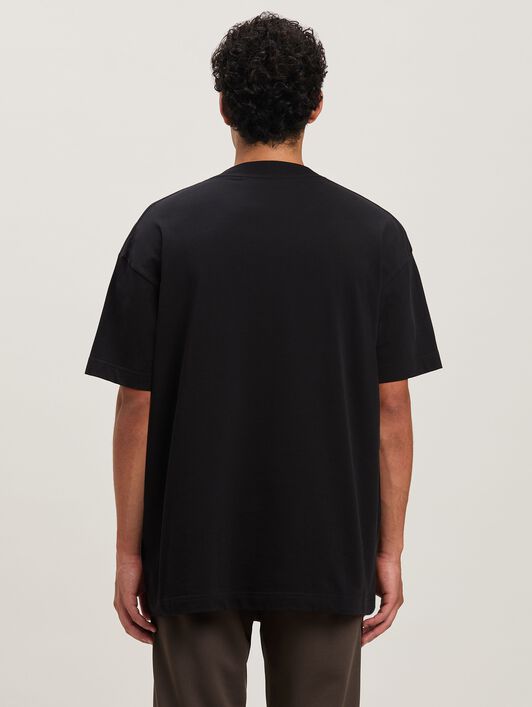 PALM ANGELS  Bear in Mind T-shirt BLACK - BROWN PMAA001S25JER005