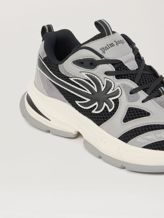 PALM ANGELS Palm Runner Sneakers BLACK GREY PMIA10TS26LEA001