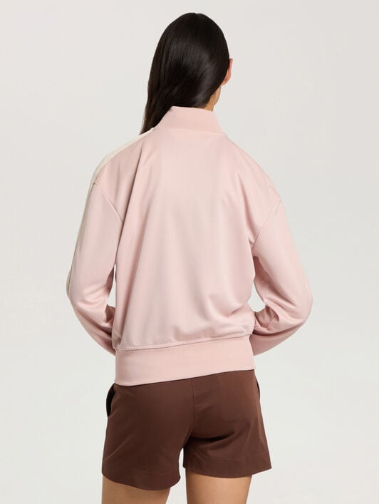 PALM ANGELS Classic Logo Track Jacket PINK - OFF WHITE PAWBD02F26FB01