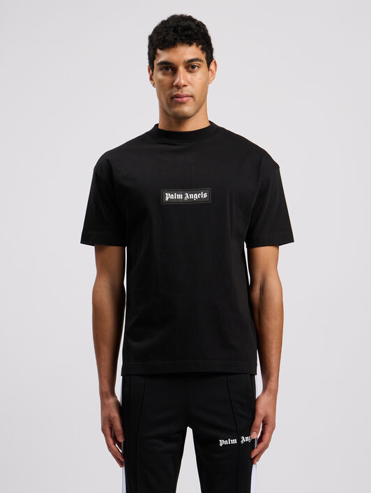 PALM ANGELS Box Logo T-Shirt BLACK - WHITE PMAA001C99JER032
