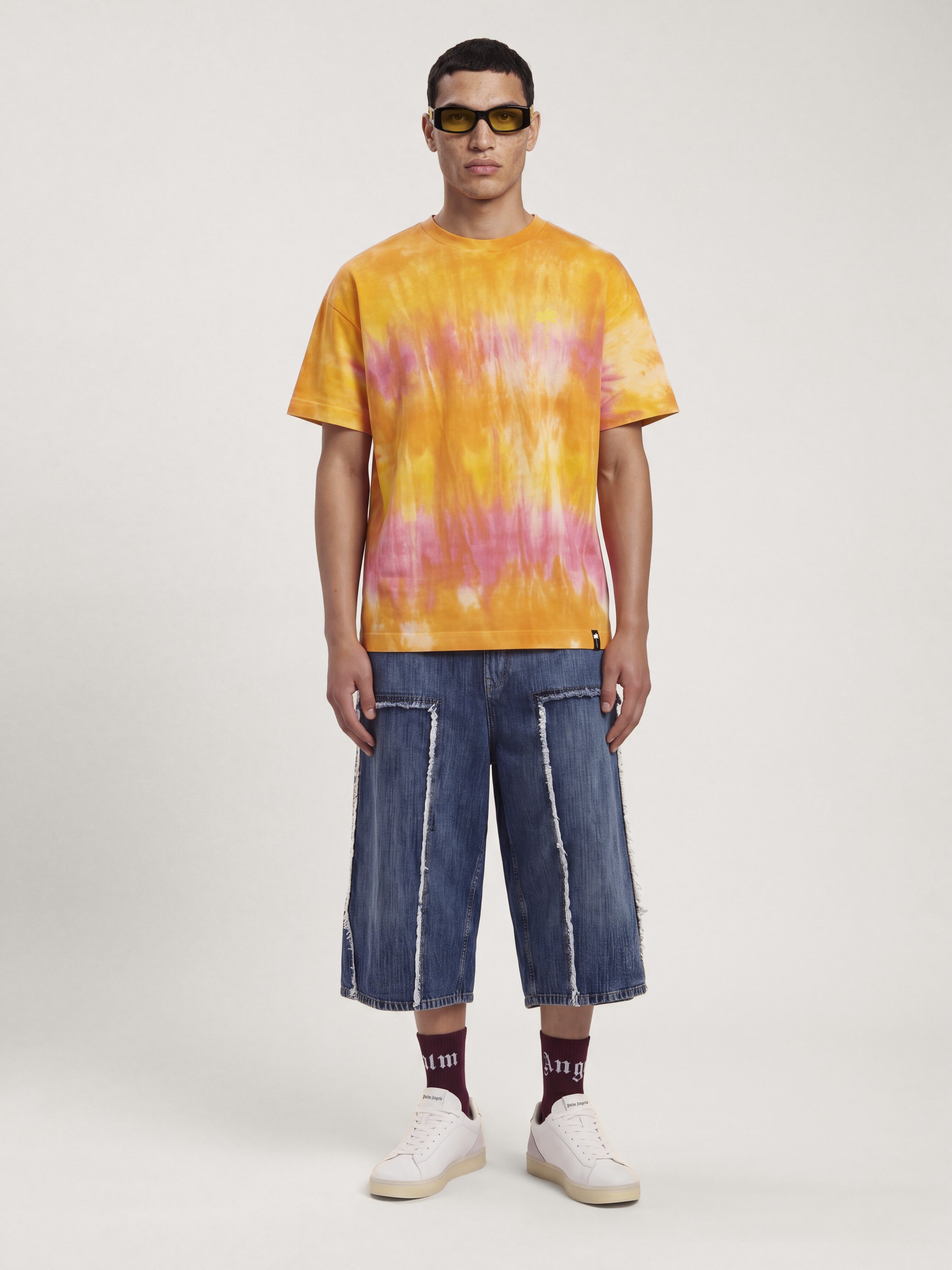 PALM ANGELS Palm Angels x Hï Ibiza Tie-dye T-shirt ORANGE - YELLOW PAMAA001JR007
