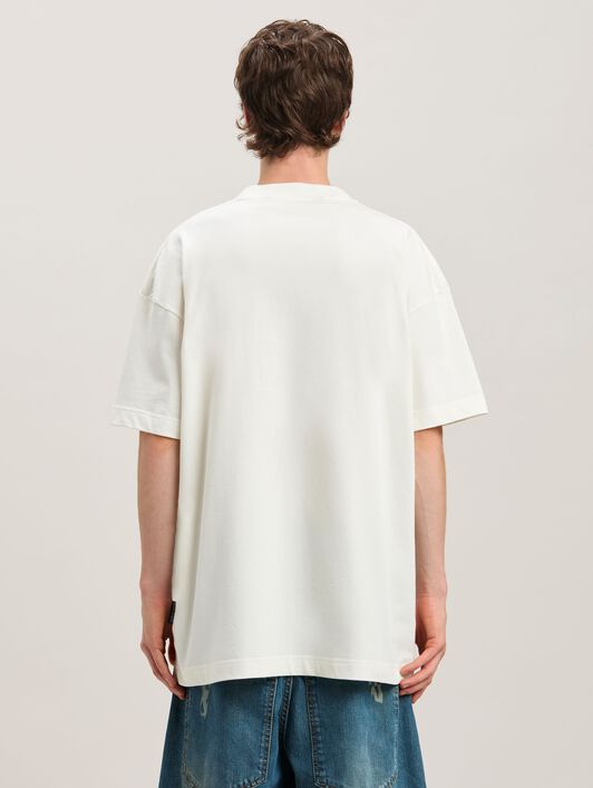 PALM ANGELS  Bear In Mind T-Shirt OFF WHITE - BROWN PMAA001S25JER005