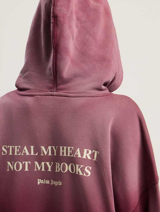 Book Club Zip Crop Hoody PALM ANGELS Book Club Zip Crop Hoody BURGUNDY - IVORY PWBE014F25FLE002
