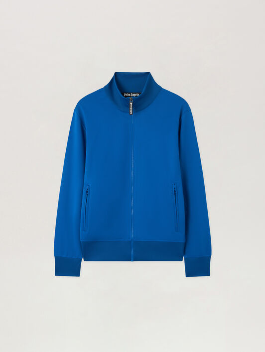 PALM ANGELS Back Curved Logo Track  Top COBALT BLUE BLACK PMBD089S26FAB001