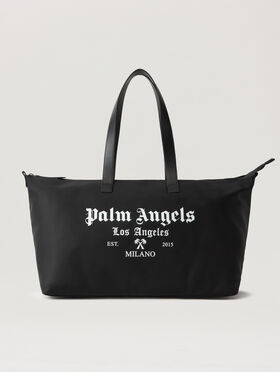 PALM ANGELS Milan La Tote Bag BLACK OFF WHITE PMNA07JS26FAB001