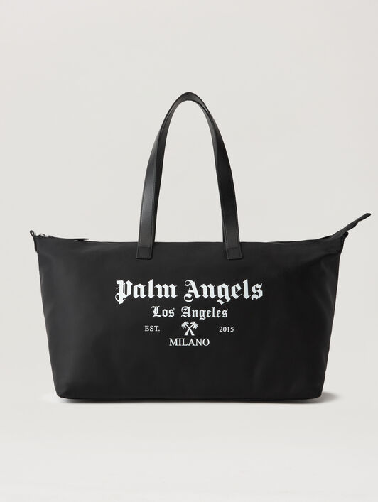 PALM ANGELS Milan La Tote Bag BLACK OFF WHITE PMNA07JS26FAB001
