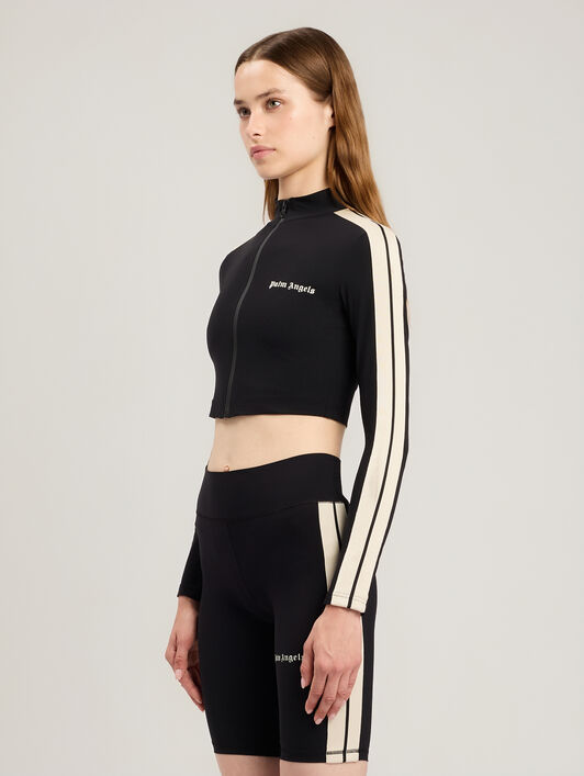 PALM ANGELS Classic Logo Training Jacket BLACK OFF WHITE PWVB001S26FAB001