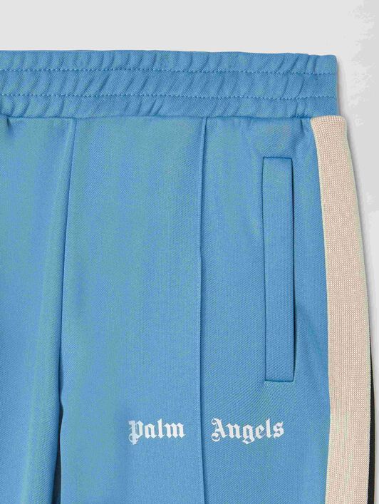 PALM ANGELS Track pants AZZURRO POLVERE OFF WHITE PBCJ002C99FAB003