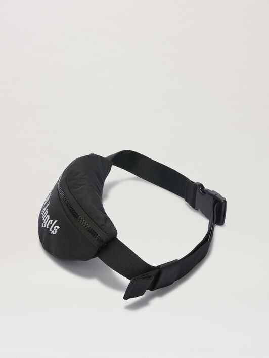 PALM ANGELS  Overlogo Fannypack BLACK/WHITE PBNO006S25FAB001