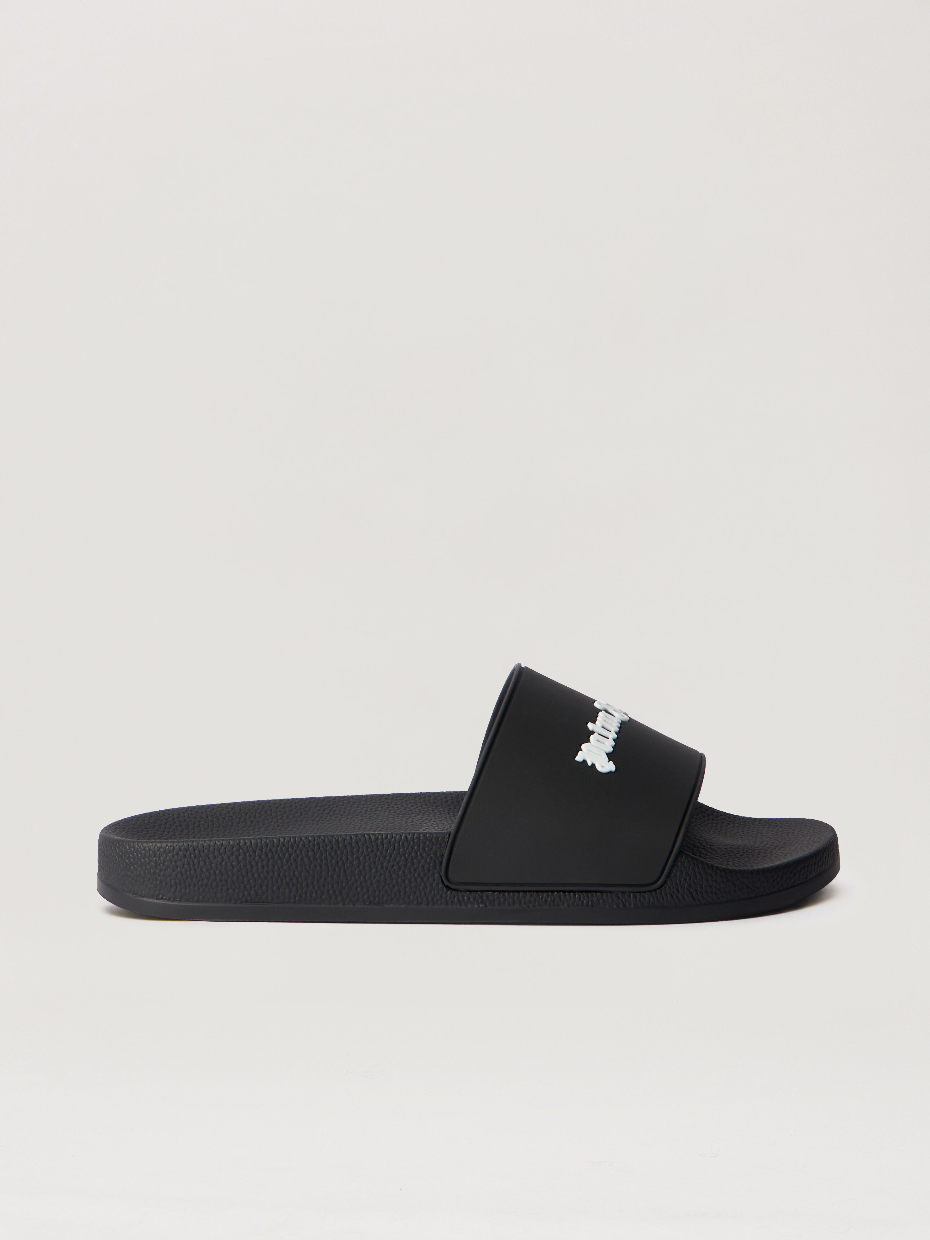 Classic Logo Sliders in BLACK WHITE for Men | Palm Angels®