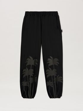 PALM ANGELS  Palms print sweatpants BORGOGNA - OFF WHITE PMCJ020S25FAB001