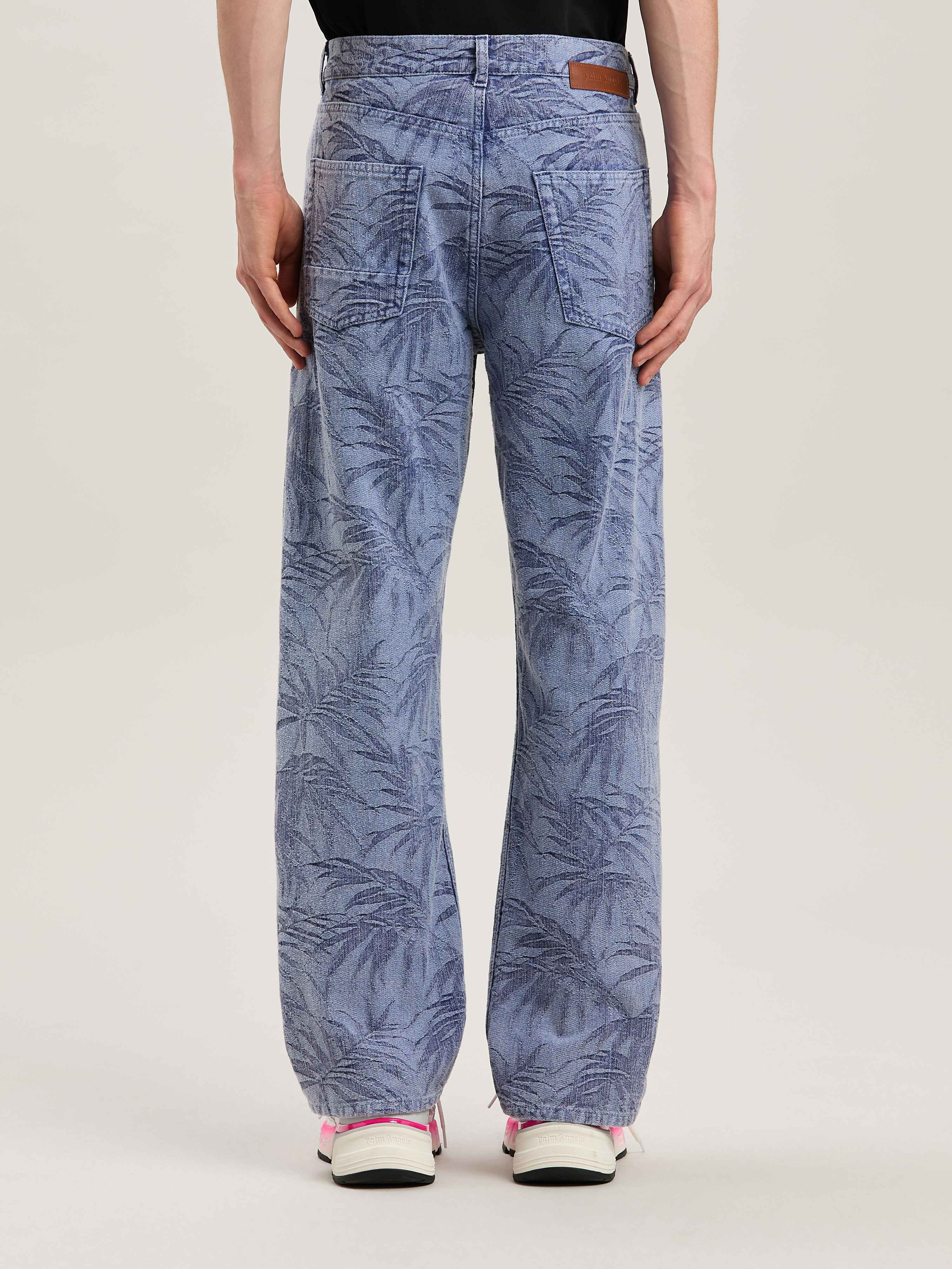 PALM ANGELS  Palm jacqured denim pants LIGHT BLUE - LIGHT BLUE PMYA041S25DEN002