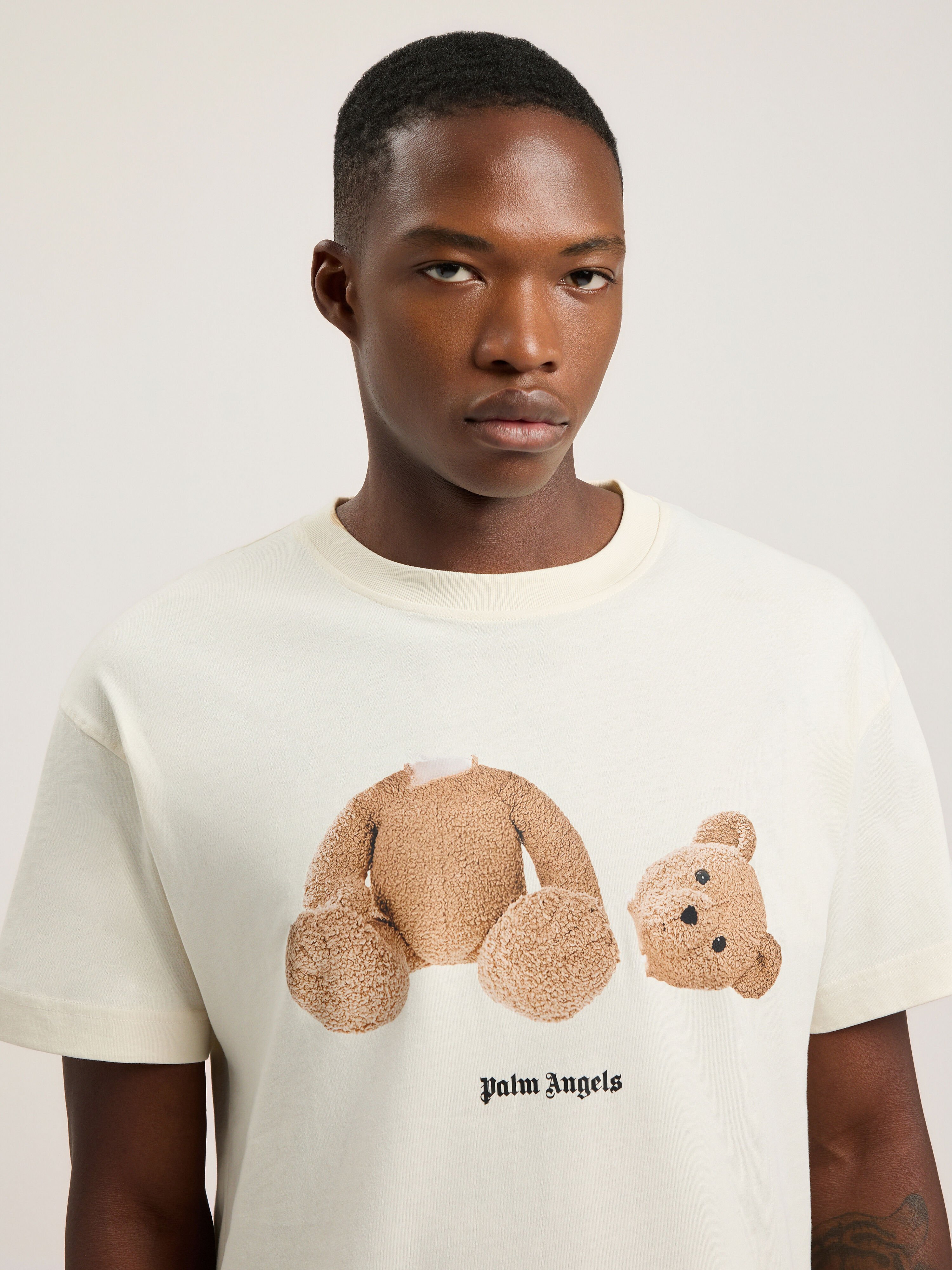 PALM ANGELS Bear T-Shirt White PMAA109T26JER003