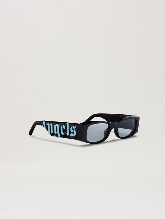 PALM ANGELS  Angel sunglasses BLACK - LIGHT BLUE PERI007C99PLA001