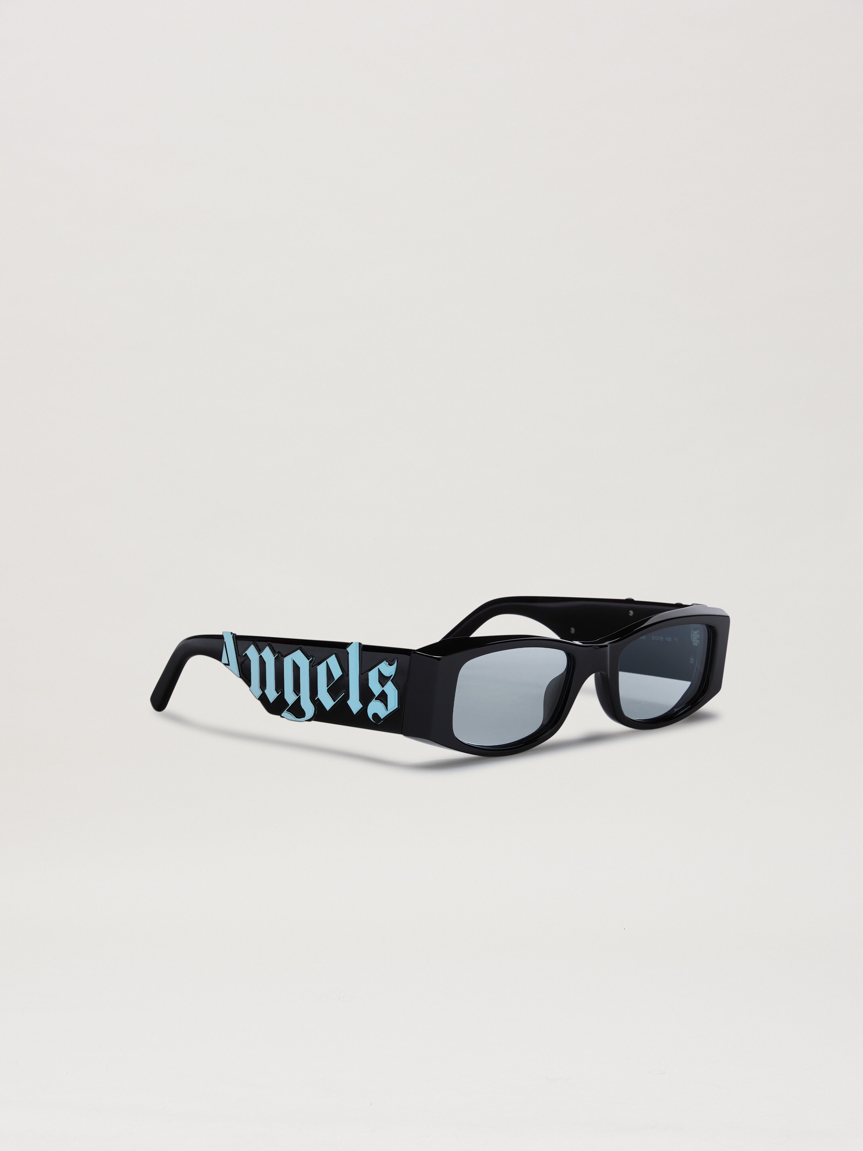 PALM ANGELS  Angel sunglasses BLACK - LIGHT BLUE PERI007C99PLA001