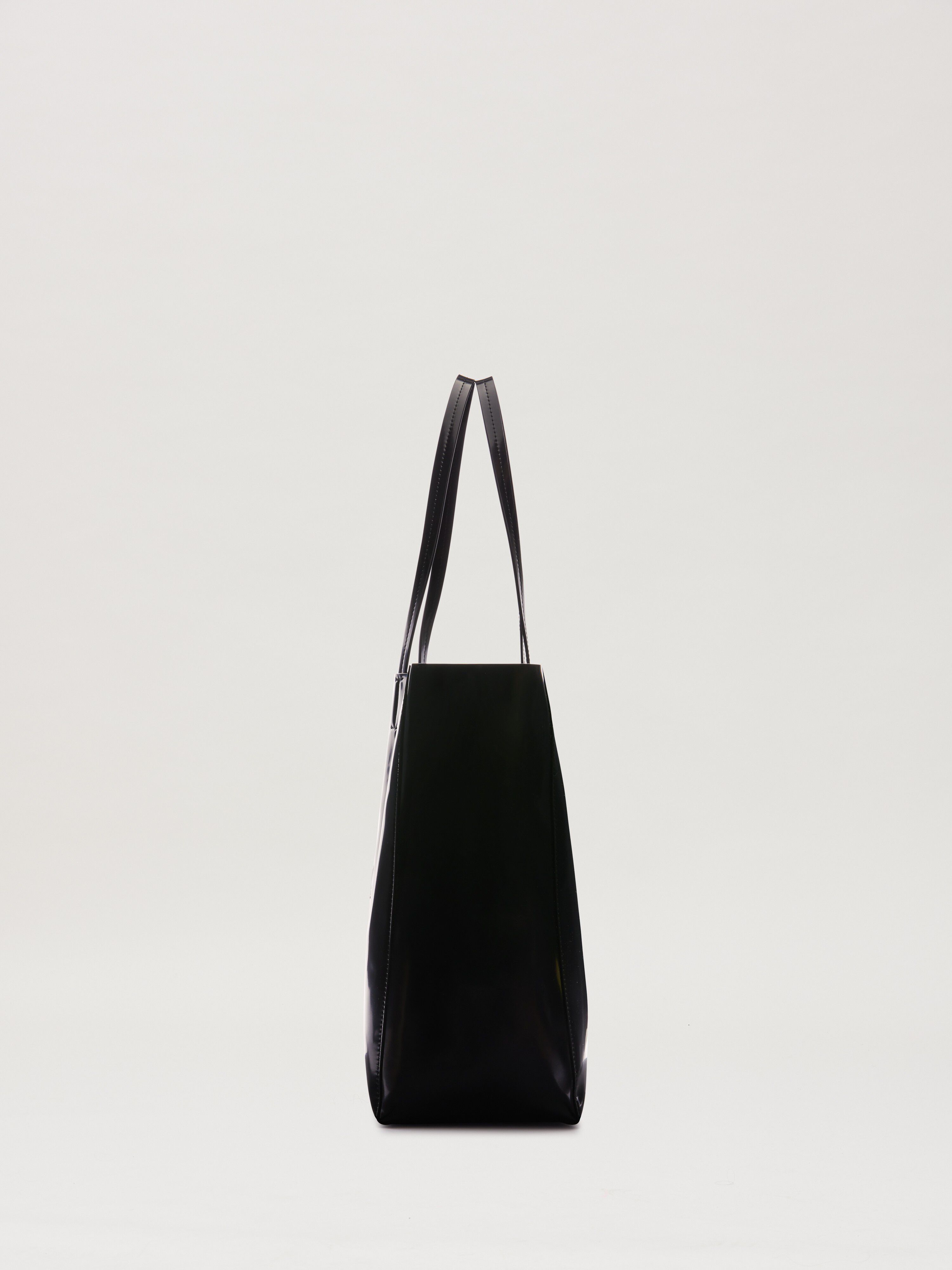 PALM ANGELS  Curved Logo Shopping bag NERO/PERLA PMNA07BS25FAB001