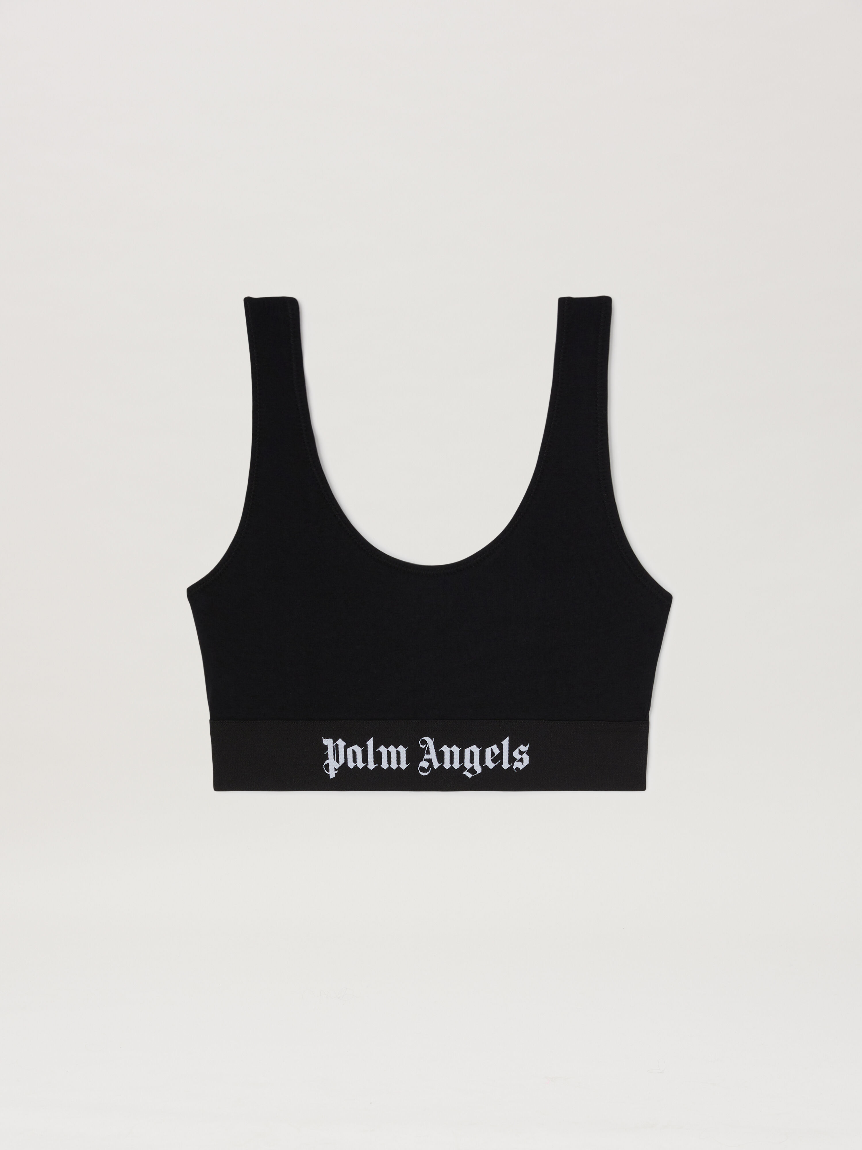 PALM ANGELS Logo band Bralette BLACK PWUB002C99FAB003