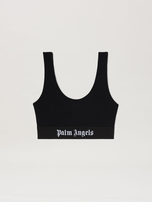 Logo band Bralette PALM ANGELS Logo band Bralette BLACK PWUB002C99FAB003