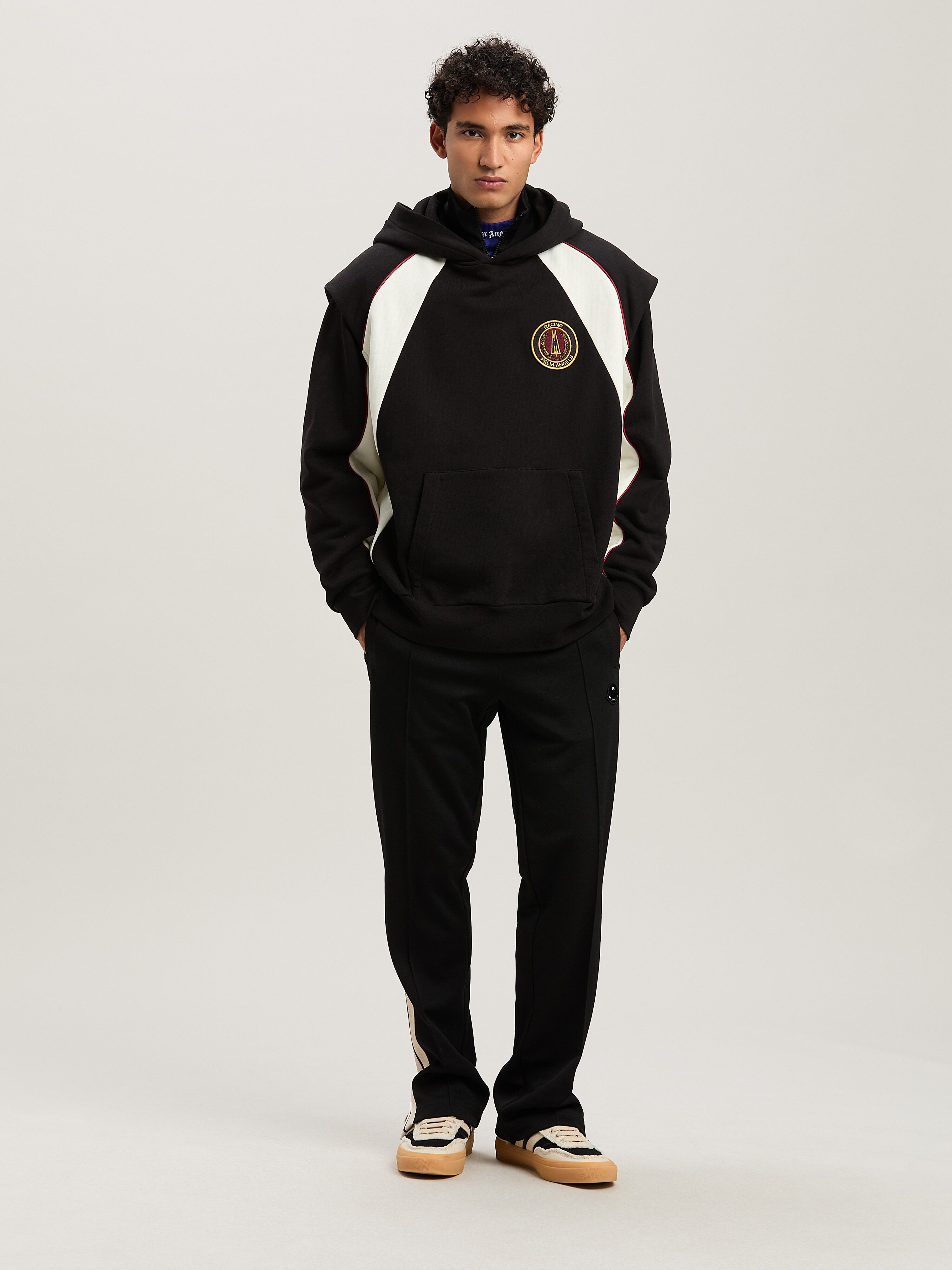 PALM ANGELS  Crest hoodie Moncler x Palm Angels BLACK - WHITE PMBB175T25FLE001