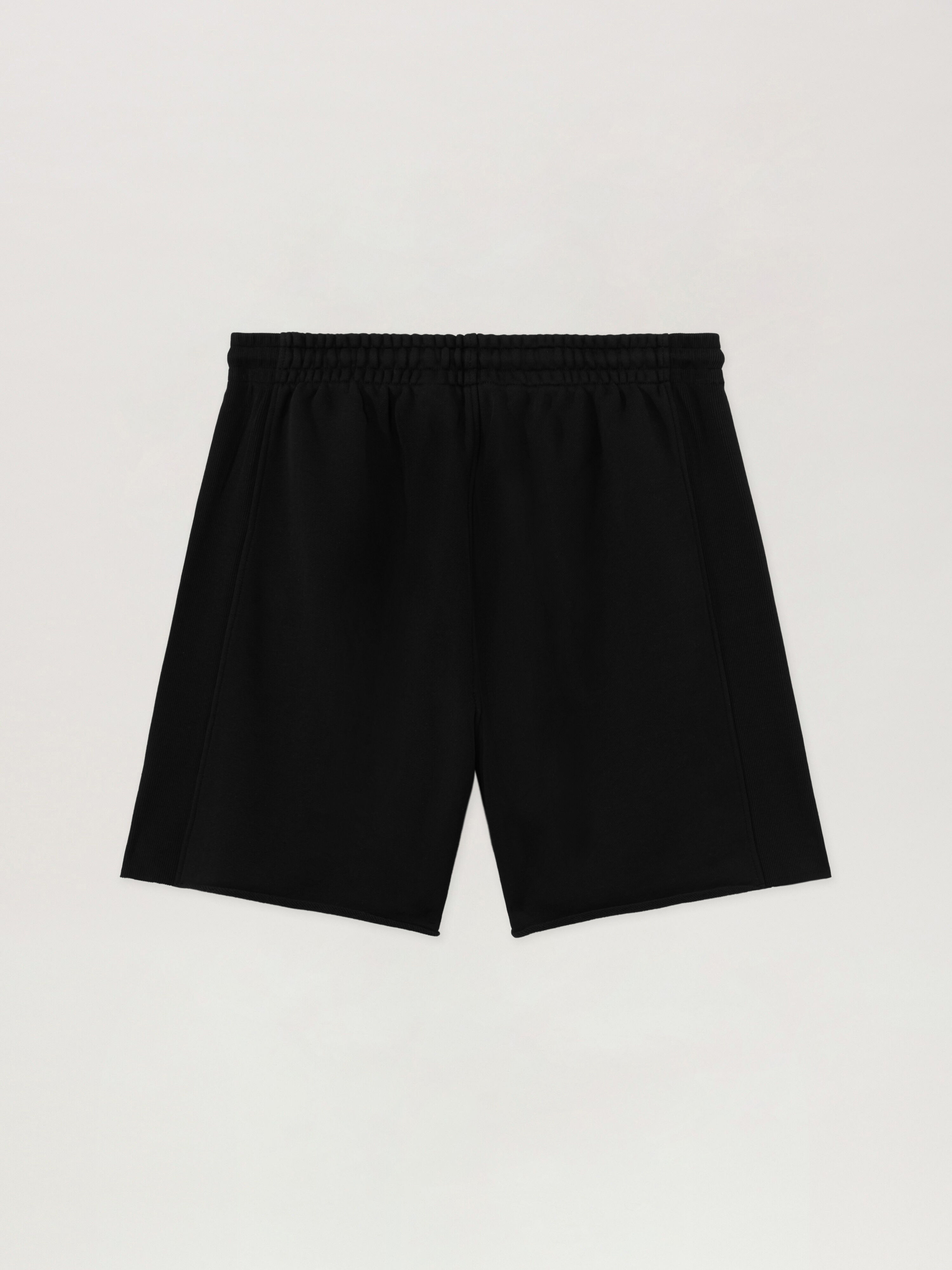 PALM ANGELS Pantaloncini Della Tuta Palm Type BLACK - OFF WHITE PAMCV03F26FL01