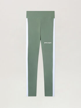 PALM ANGELS Training Track Leggings SAGE WHITE PWVG001C99FAB002