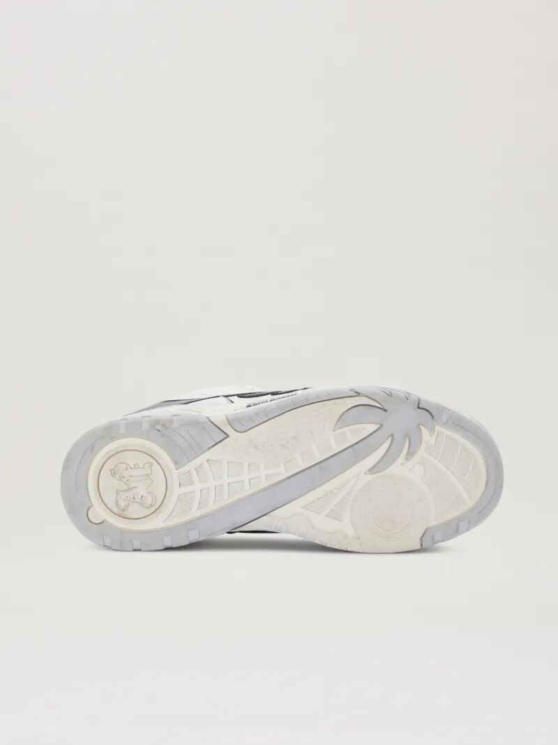 PALM ANGELS  Venice Worn out Sneakers WHITE - BLACK PMIA101S25LEA002