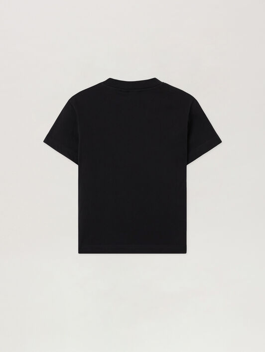 PALM ANGELS Logo. T-Shirt NERO/BLACK PBAA003S26JER002